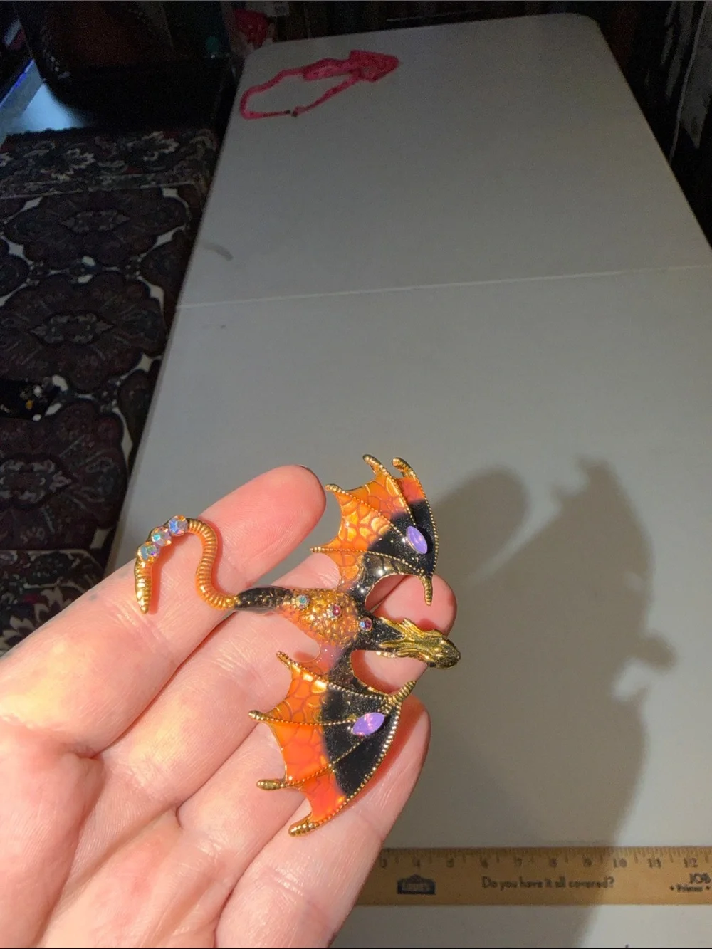 #535. Dragon brooch. Pin - Picture 7 of 7